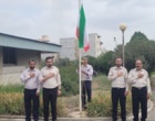 ادای احترام به نماد اقتدار ملی و گرامیداشت یاد شهدا با حضور رئیس مرکز و جمعی از همکاران